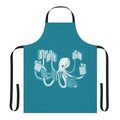 Octopus apron with a literary and reading theme
