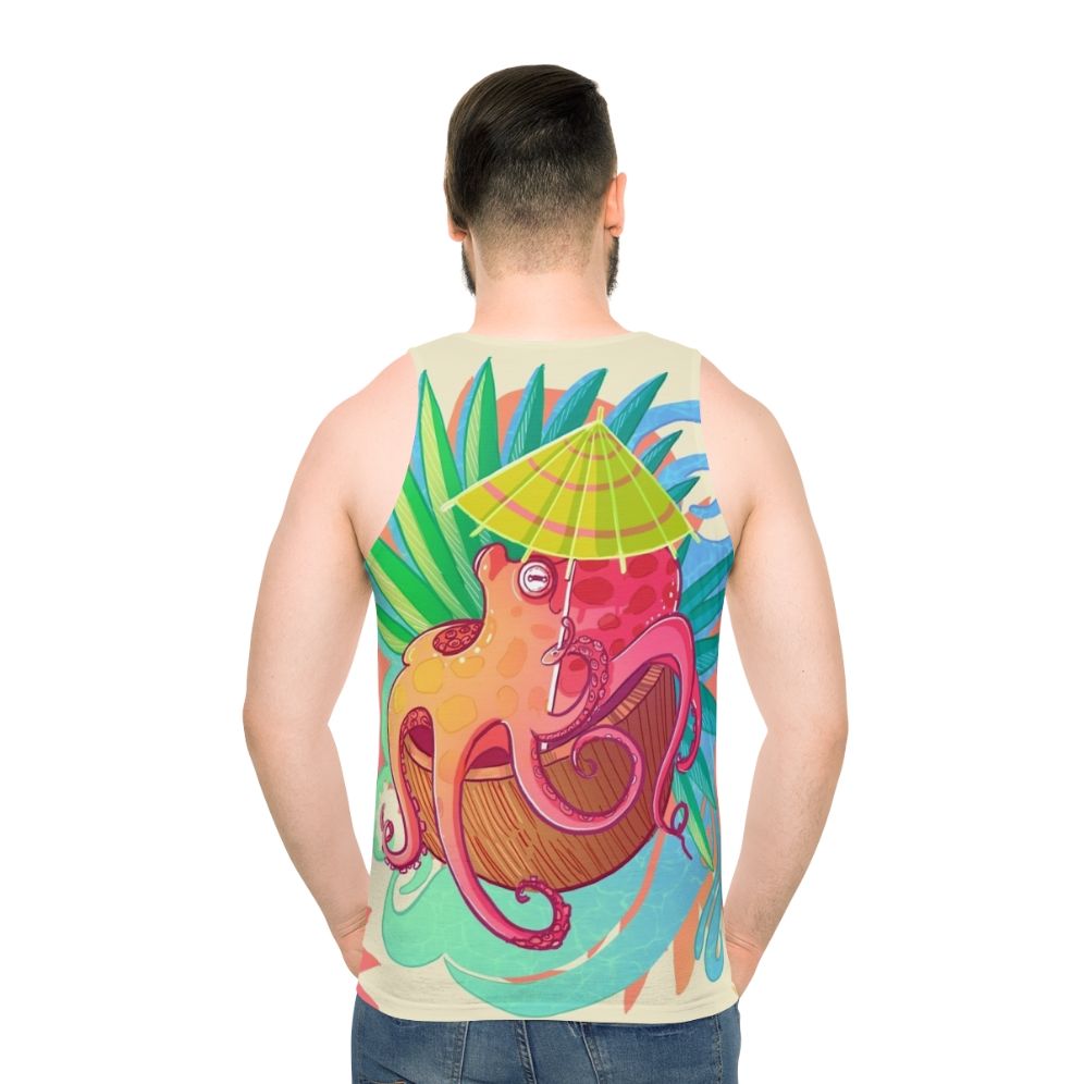Octopus on the Beach Unisex Tank Top