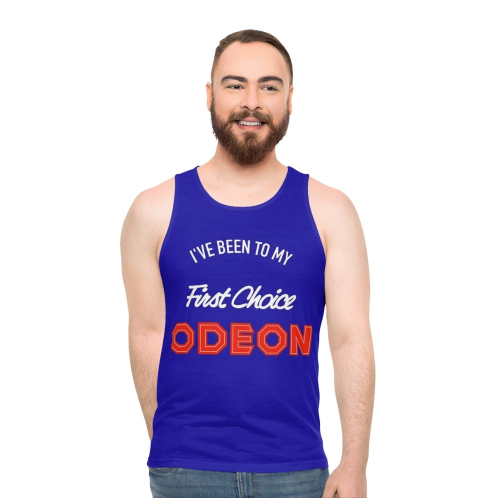 Odeon cinema movie theater logo retro unisex tank top
