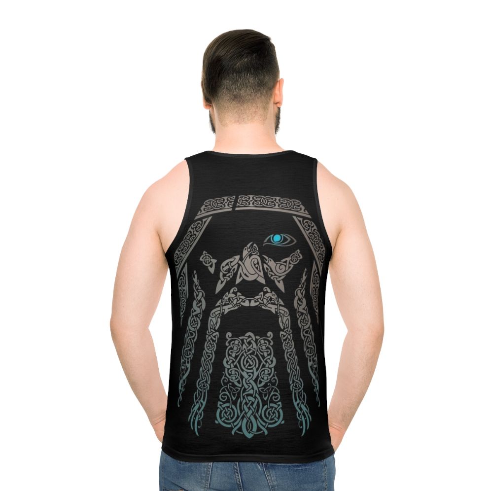Odin unisex tank top with nordic mythology and tribal design