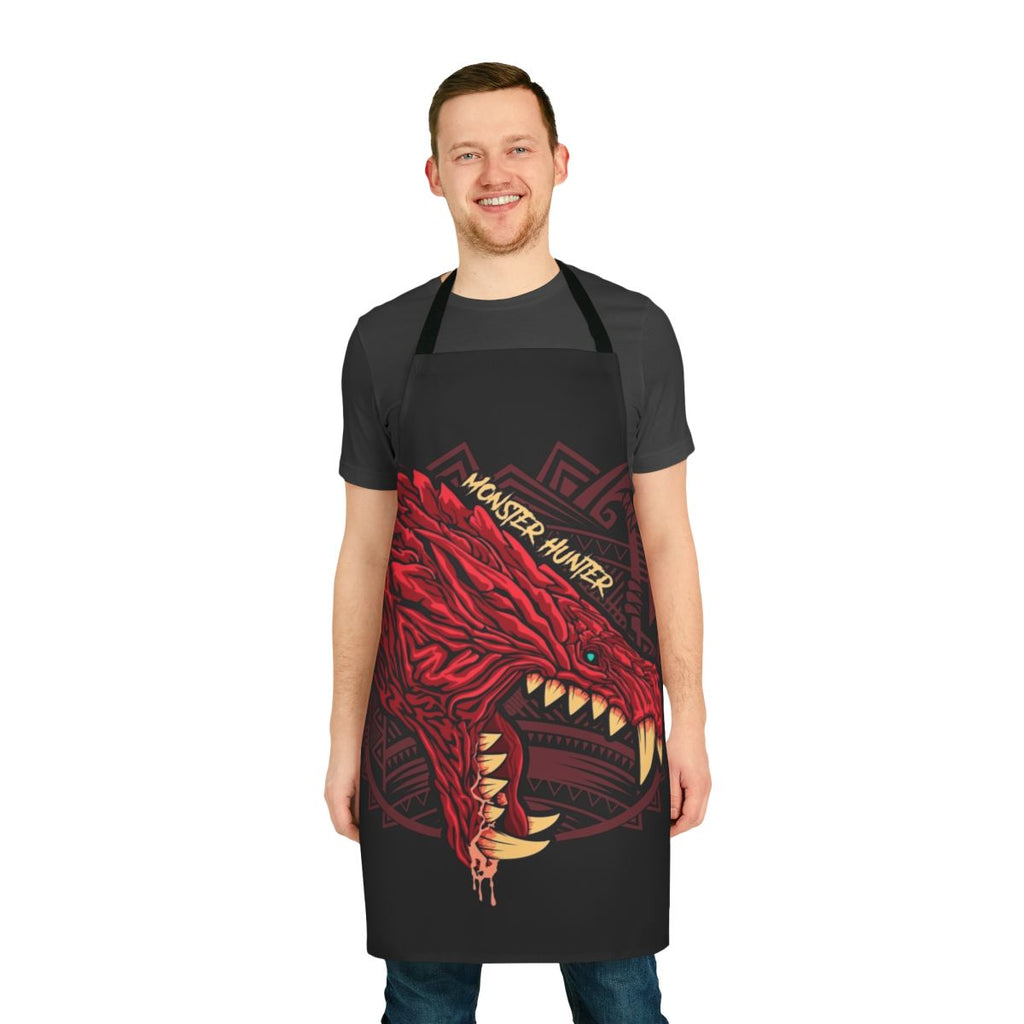 Odogaron-themed apron, featuring the fearsome monster from the Monster Hunter World video game.