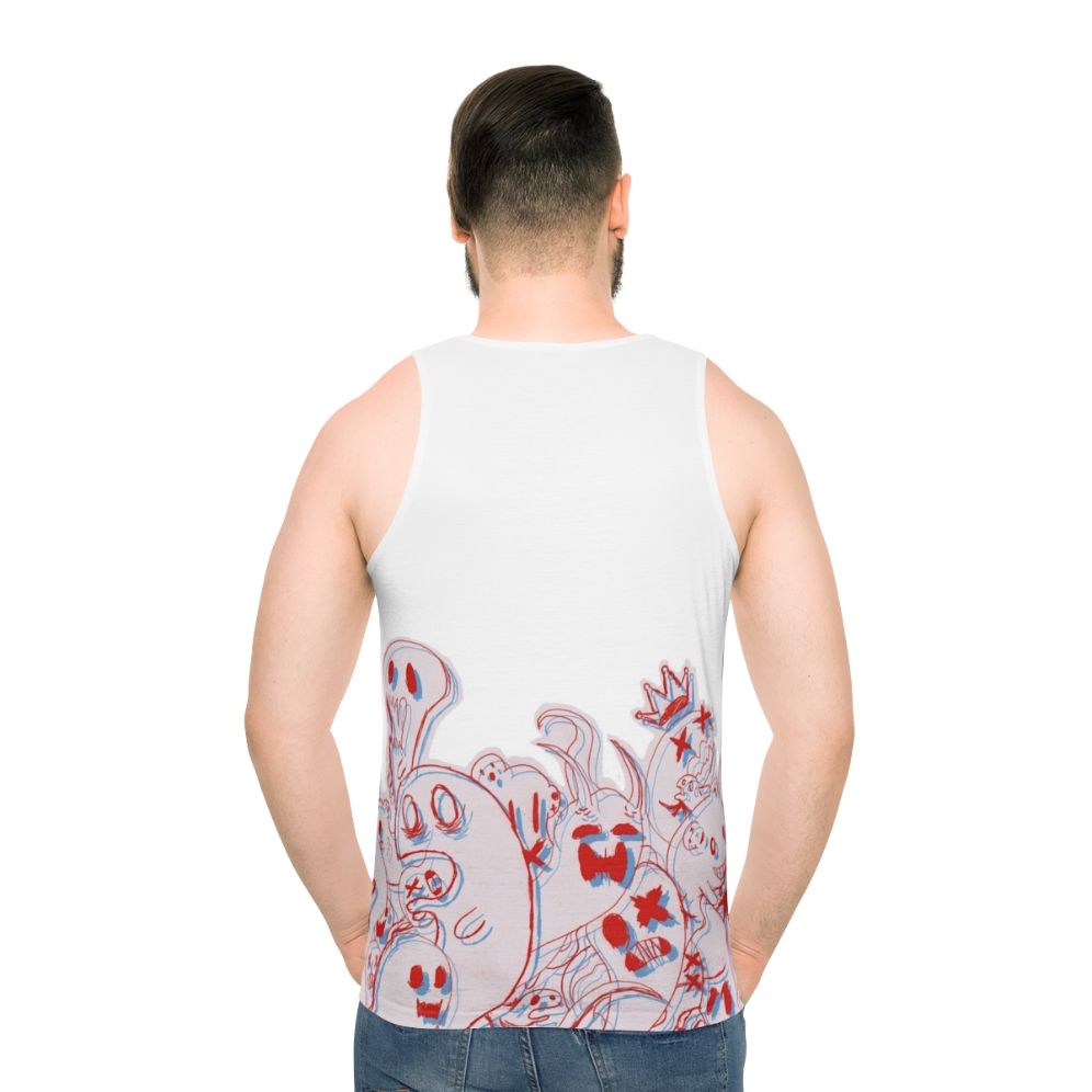 Off Game Unisex Tank Top with 3D Ghost Design