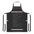 Black apron with a funny and controversial design that reads "When the F Word is Acceptable"