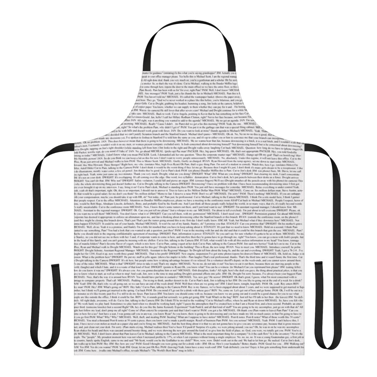 Office TV show pilot episode script-inspired apron
