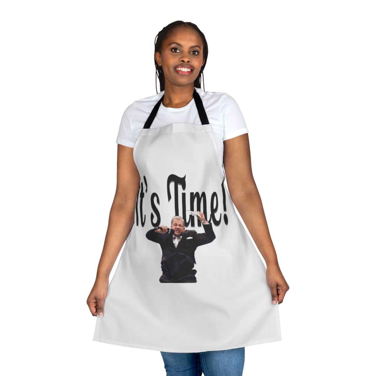Octagon announcer-inspired apron for UFC and MMA enthusiasts