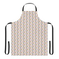 Bridgerton-themed apron with cast characters and logo