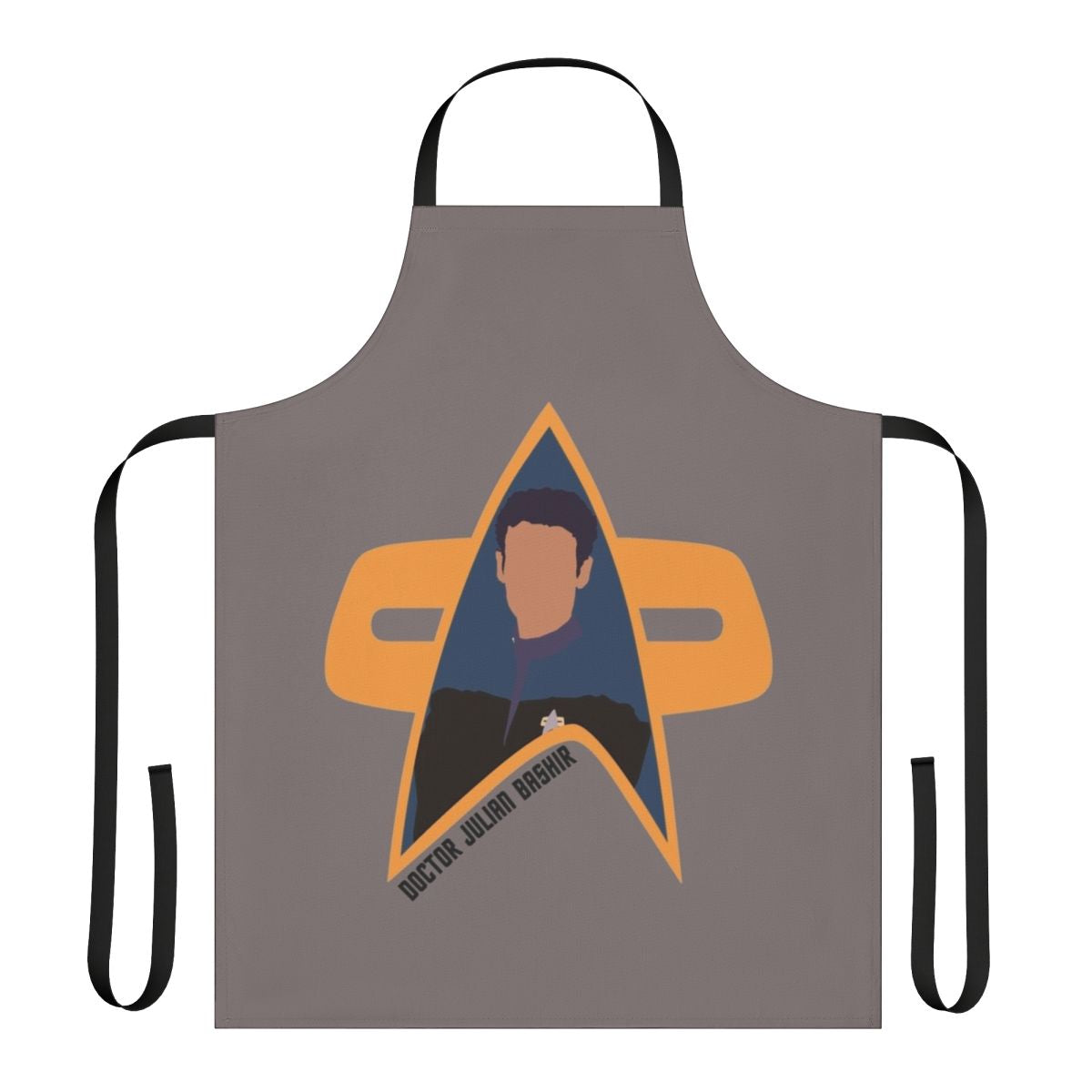 Star Trek: Deep Space Nine inspired apron featuring Dr. Bashir character