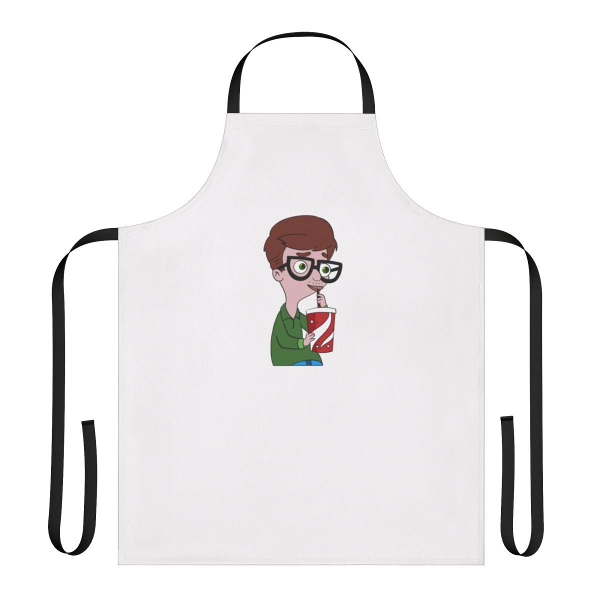 Apron featuring the character Andrew Glouberman from the popular Netflix series Big Mouth.