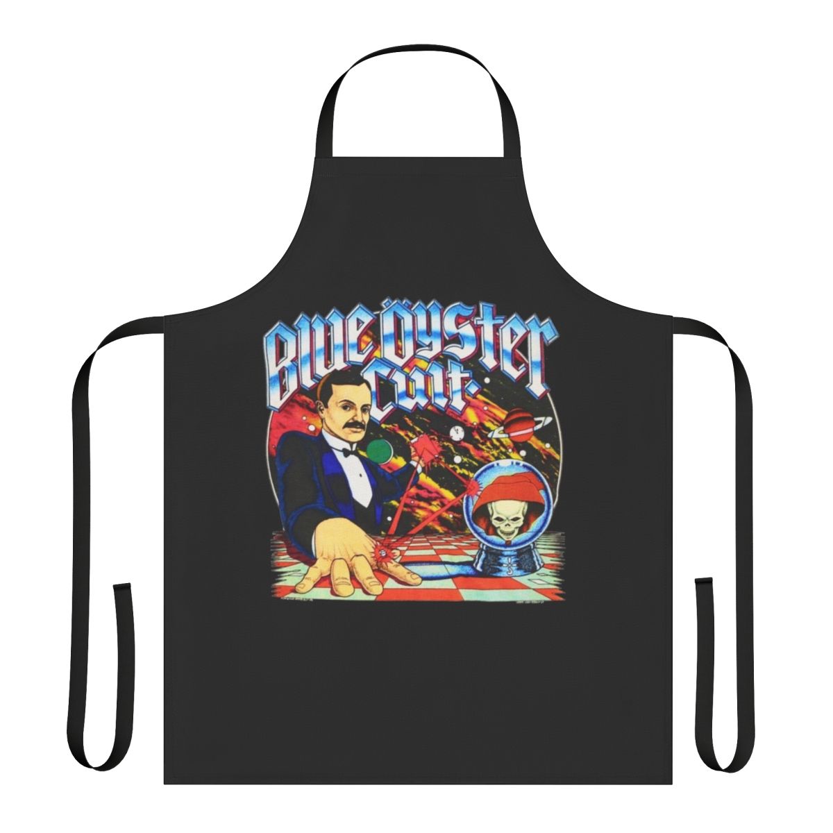 Blue Oyster Cult logo printed on a high-quality durable apron for music fans
