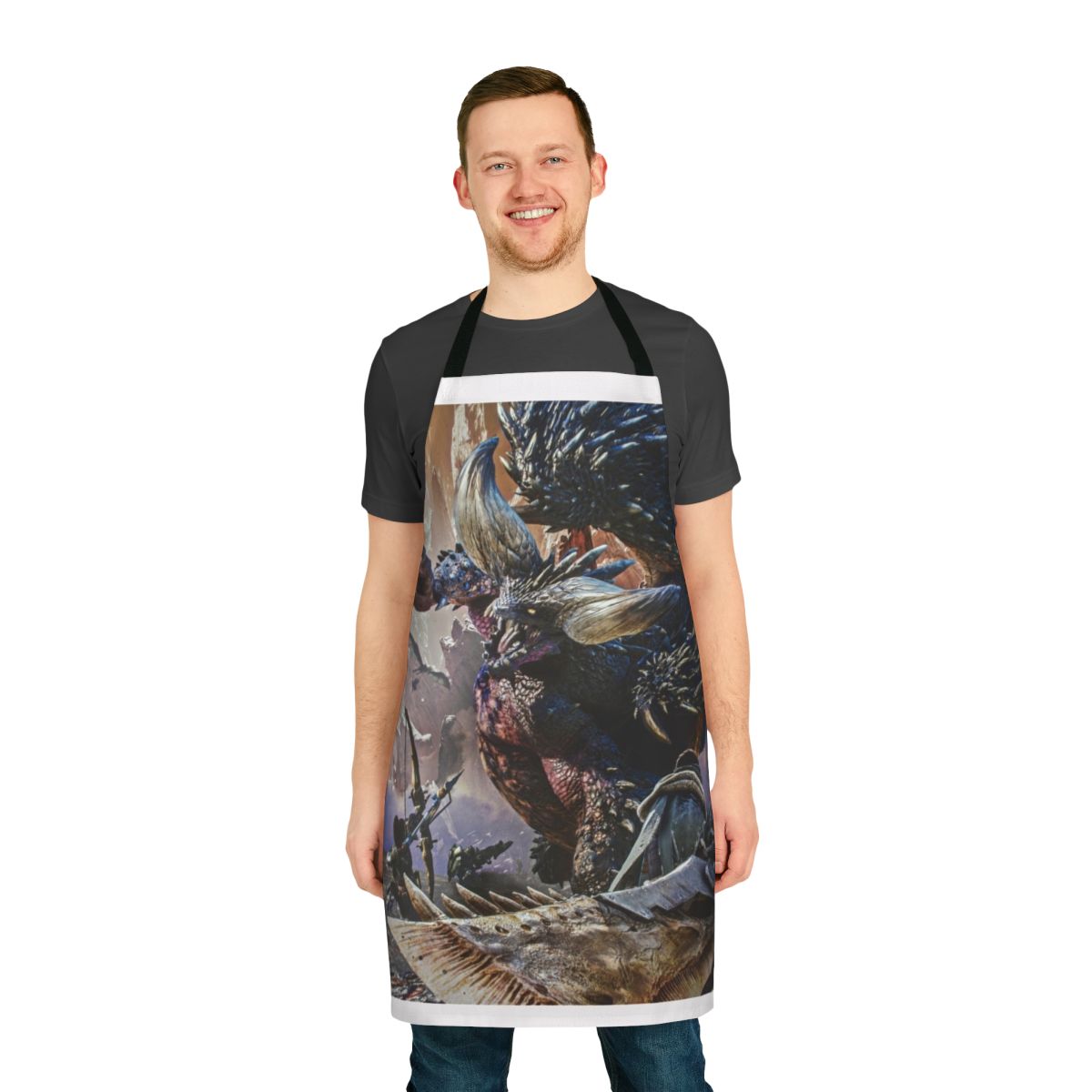 High-quality Monster Hunter themed apron for gamers and fans