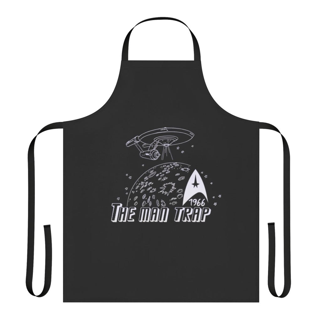 Star Trek The Man Trap themed apron with a retro design