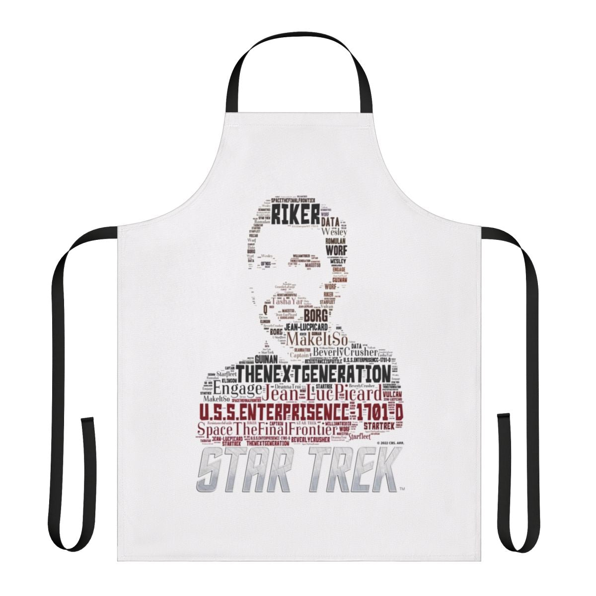 Star Trek: The Next Generation themed apron with Starfleet insignia