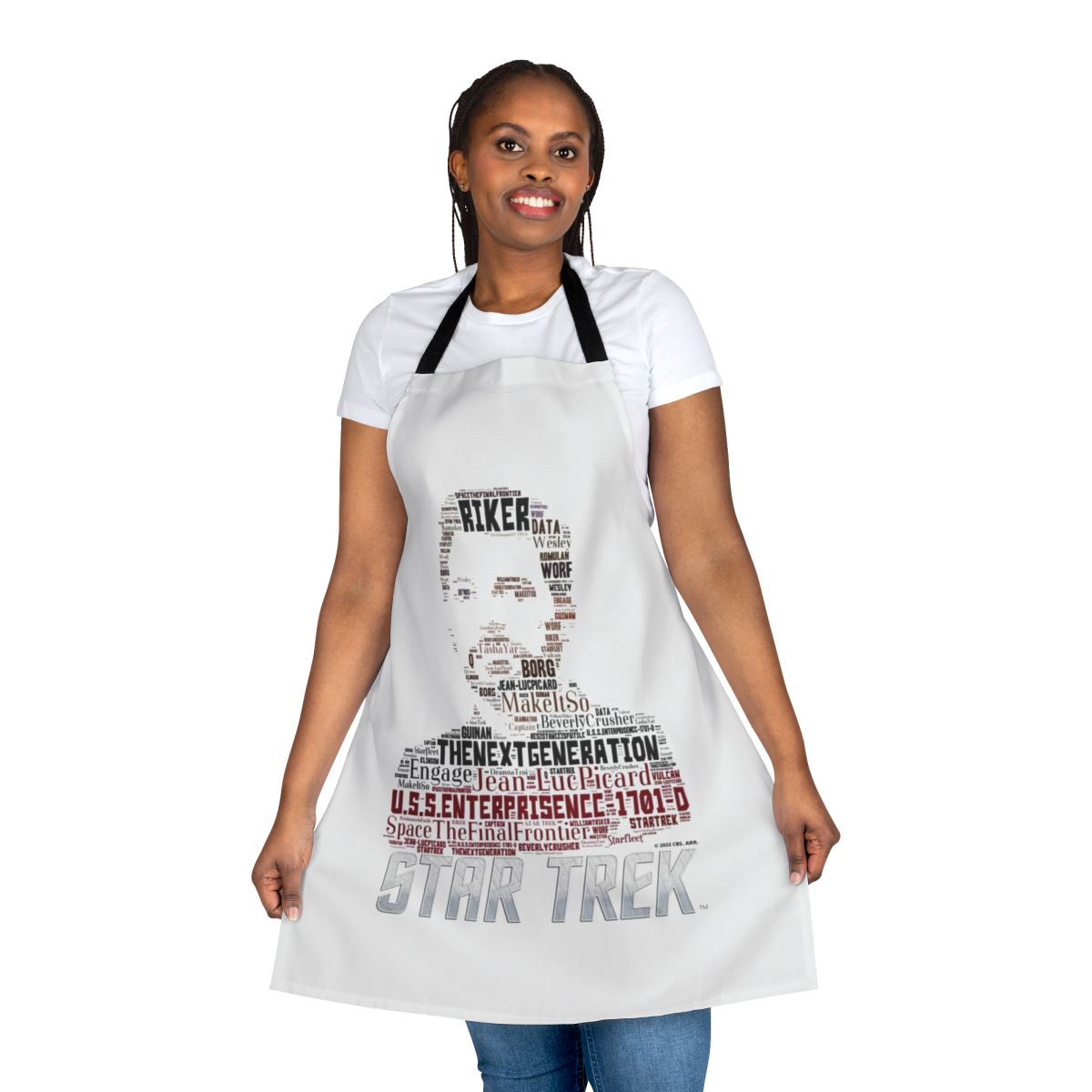 Star Trek: The Next Generation themed apron with Starfleet insignia