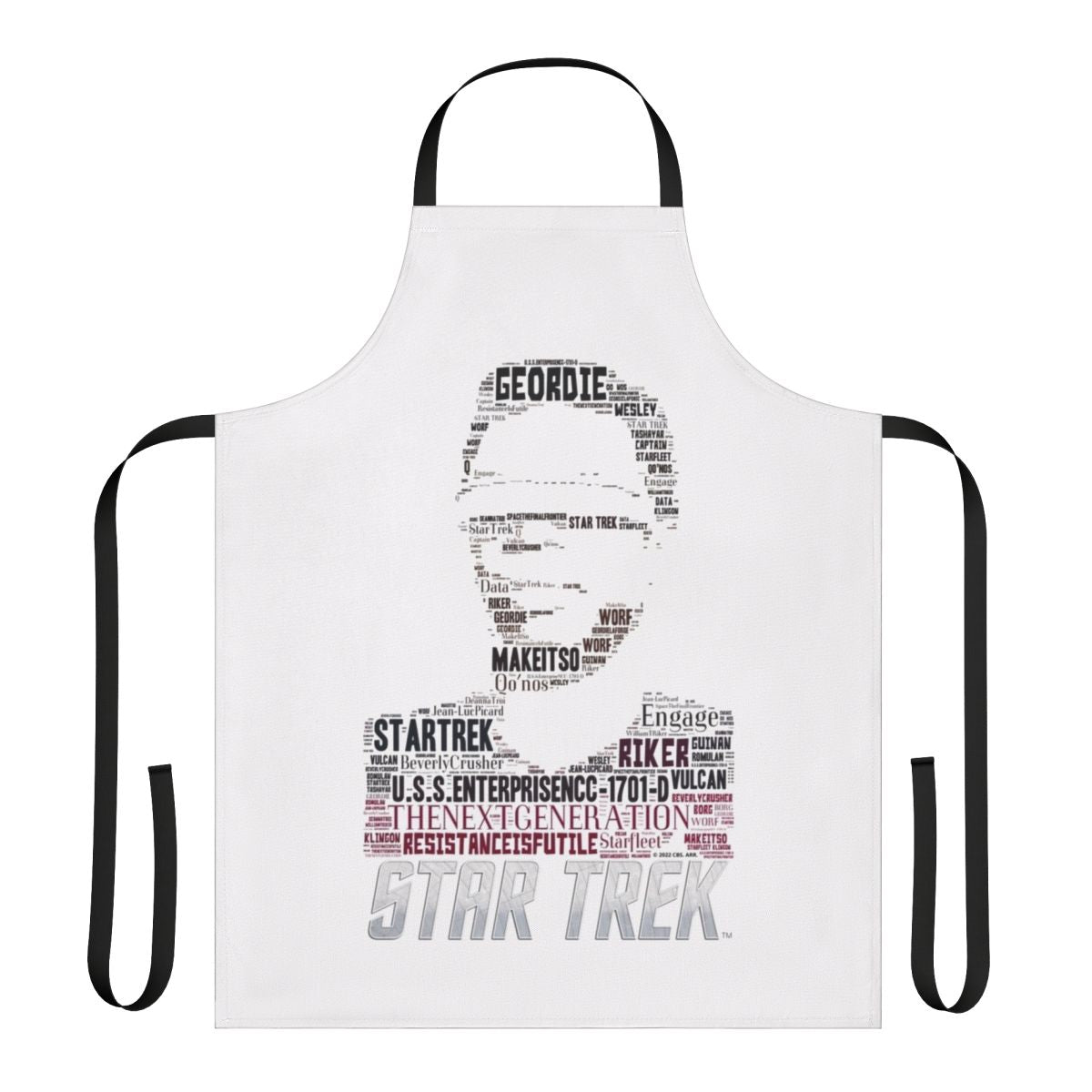 Officially licensed Star Trek: The Next Generation apron featuring Geordie La Forge