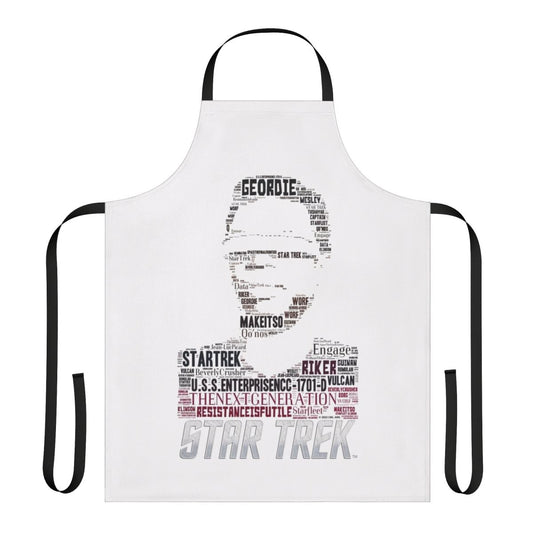 Officially licensed Star Trek: The Next Generation apron featuring Geordie La Forge