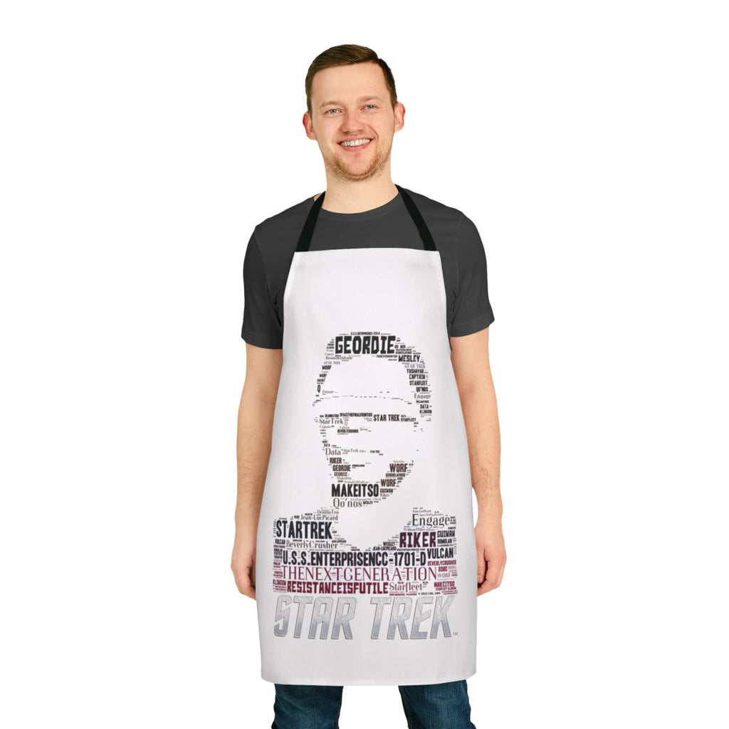 Officially licensed Star Trek: The Next Generation apron featuring Geordie La Forge