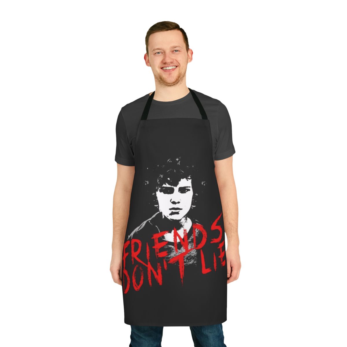 Stranger Things Eleven Apron with Demogorgon and Upside Down Designs