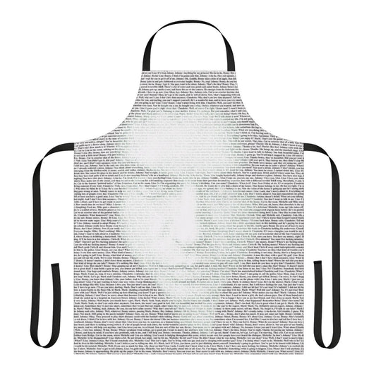 The Room themed apron featuring the iconic catchphrase "Oh Hi Mark" and imagery from the cult classic film.