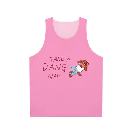 Ok Ko Unisex Tank Top with "Take A Dang Nap" text