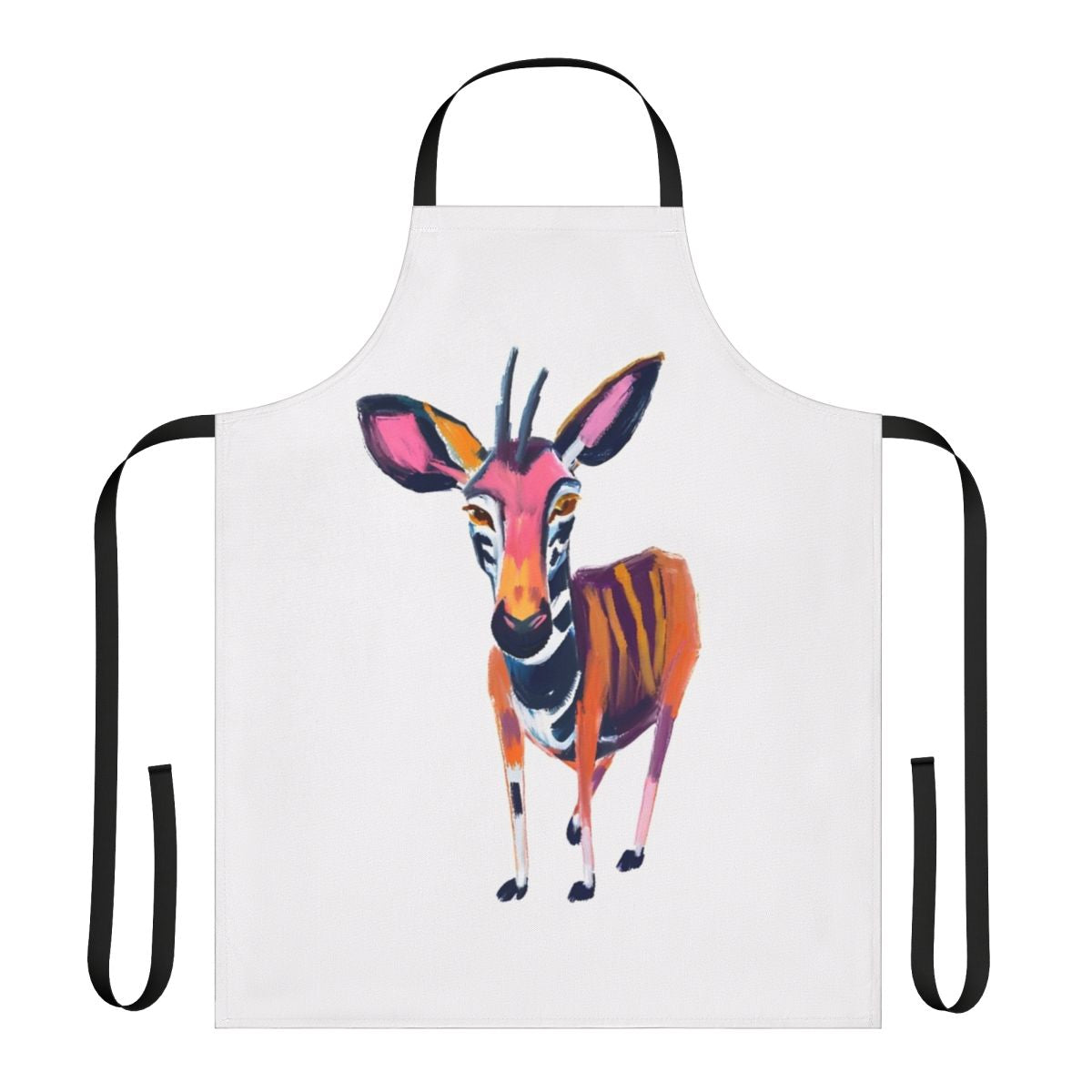 Okapi Animals Apron - Preserve Endangered Zebra-Deer Species