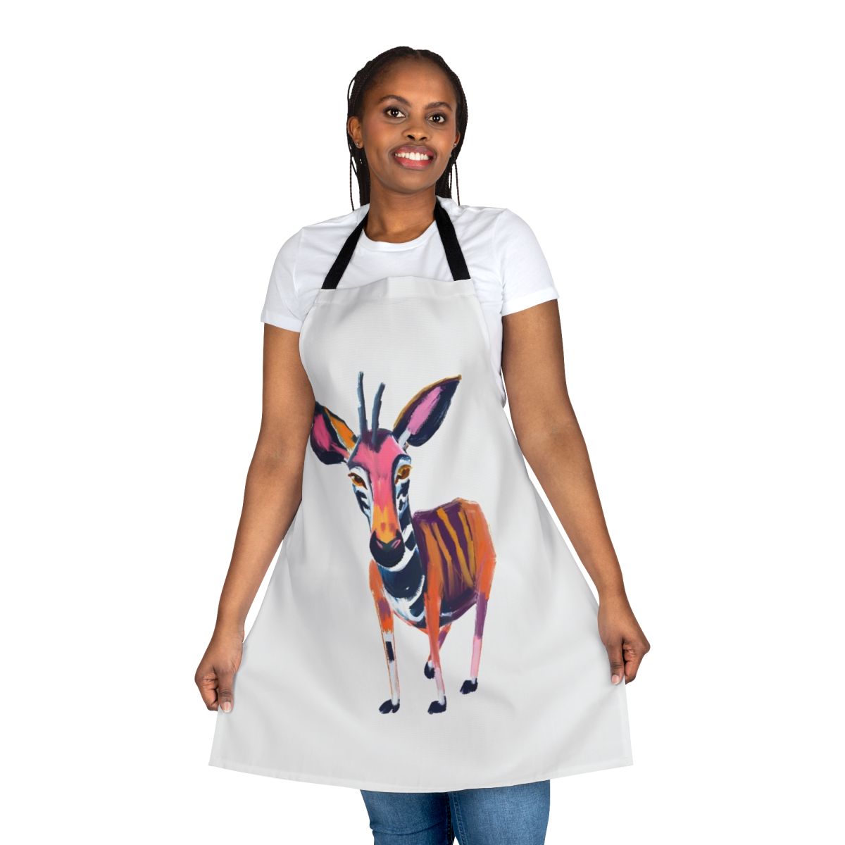 Okapi Animals Apron - Preserve Endangered Zebra-Deer Species
