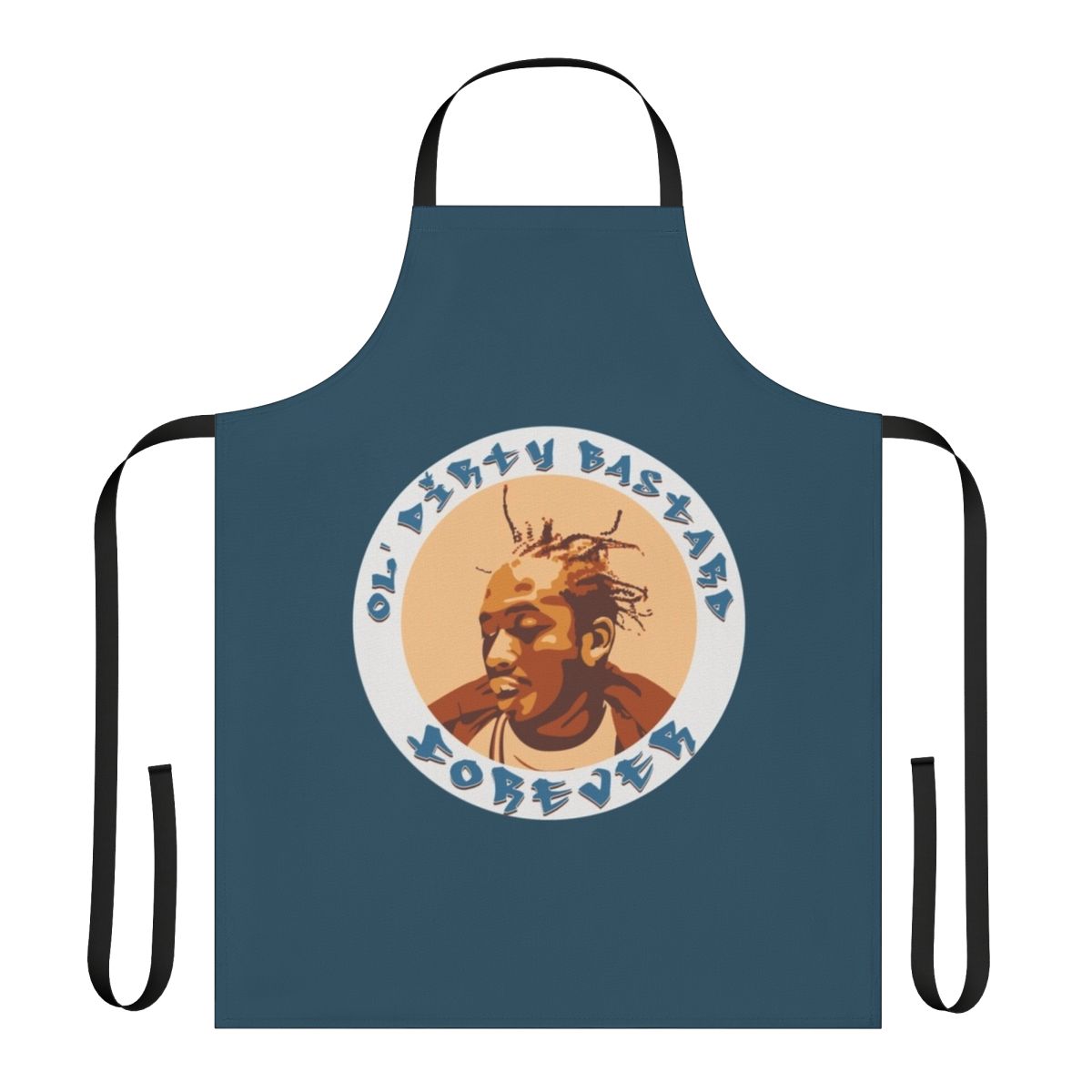 Ol' Dirty Bastard-inspired apron with graffiti style design