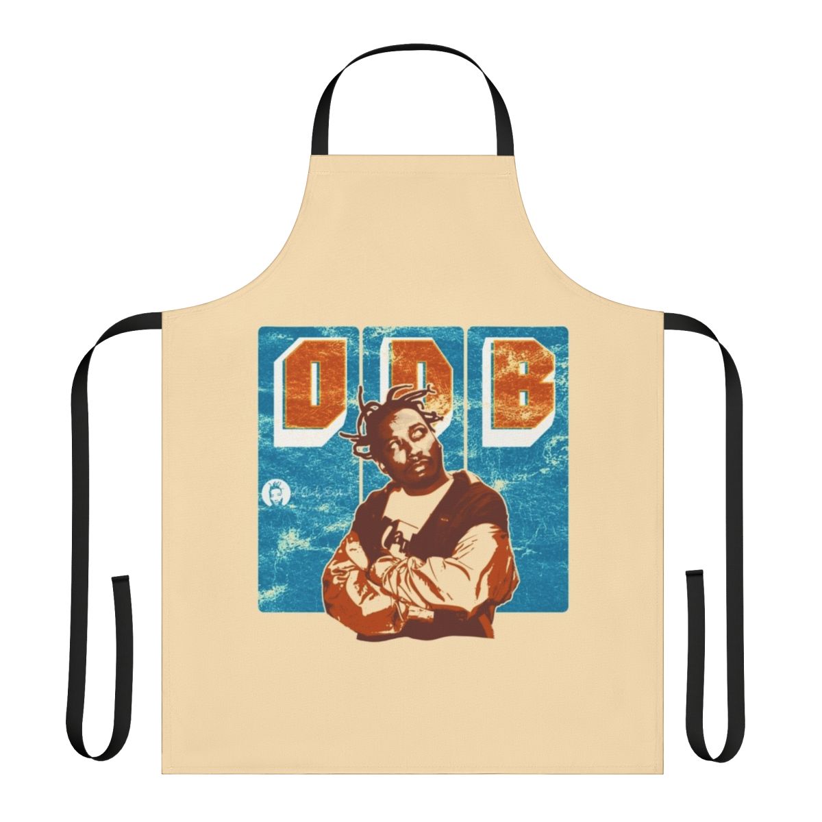 Ol' Dirty Bastard inspired apron with retro hip hop design