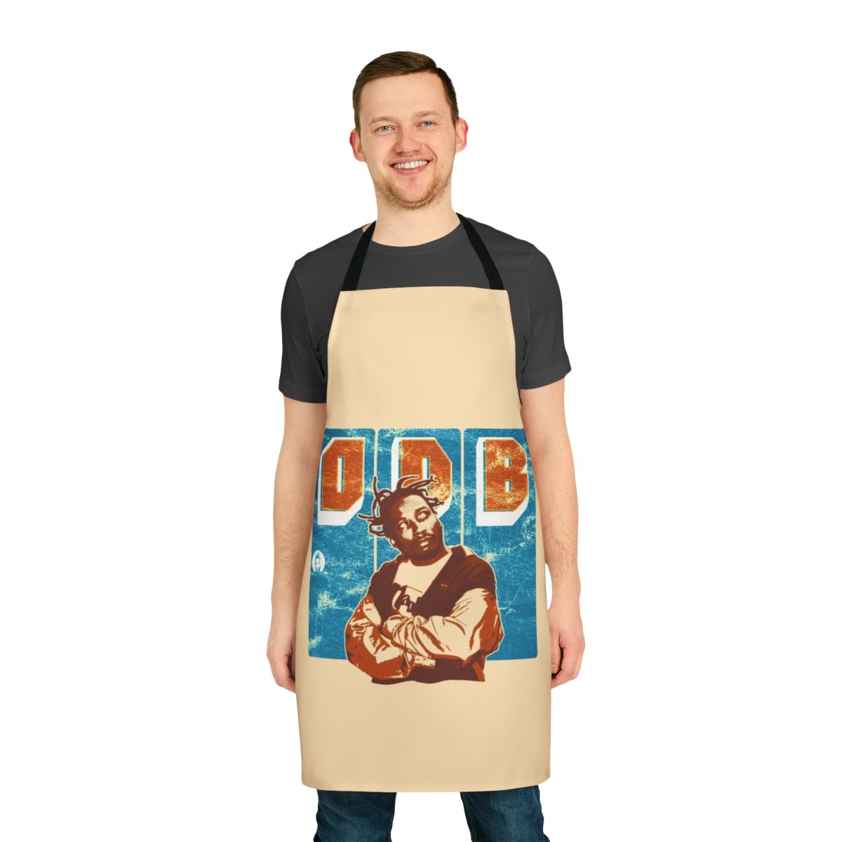 Ol' Dirty Bastard inspired apron with retro hip hop design