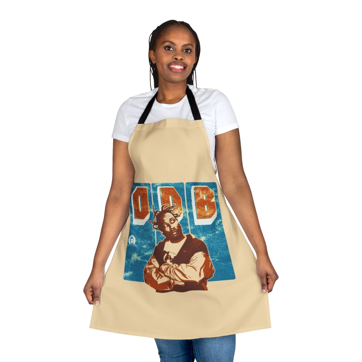 Ol' Dirty Bastard inspired apron with retro hip hop design