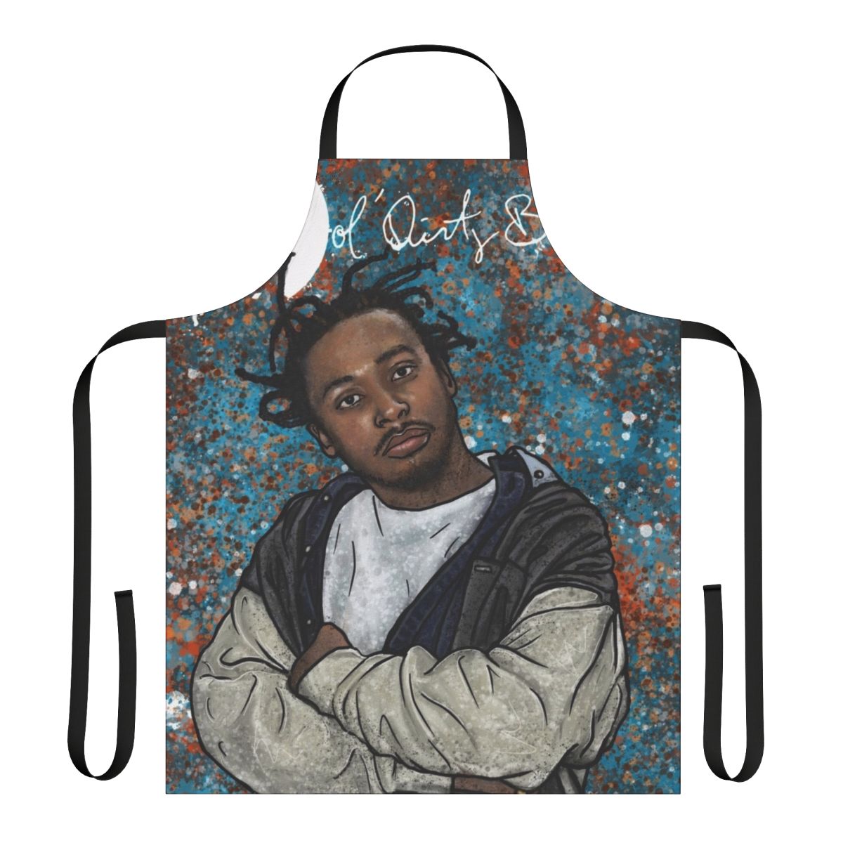 Ol' Dirty Bastard inspired graffiti print apron