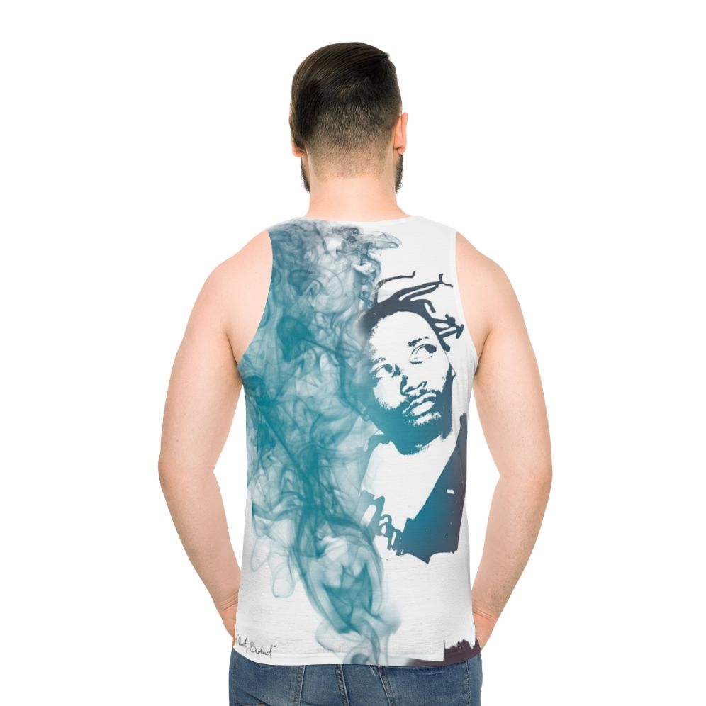 Ol Dirty Bastard smoke dispersion portrait on unisex tank top