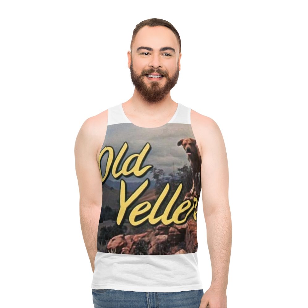 Old Yeller Unisex Tank Top with Filthy Frank and Dog Movie Meme Design