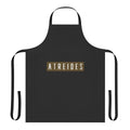 Olive apron featuring a horizontal banner design inspired by the Dune House Atreides