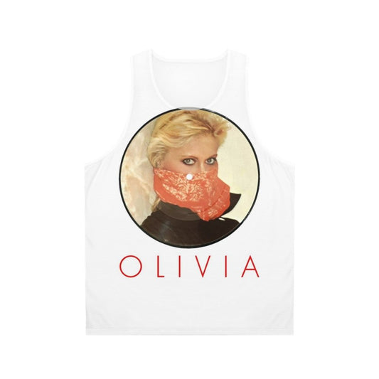 Olivia Newton John disco-inspired unisex tank top