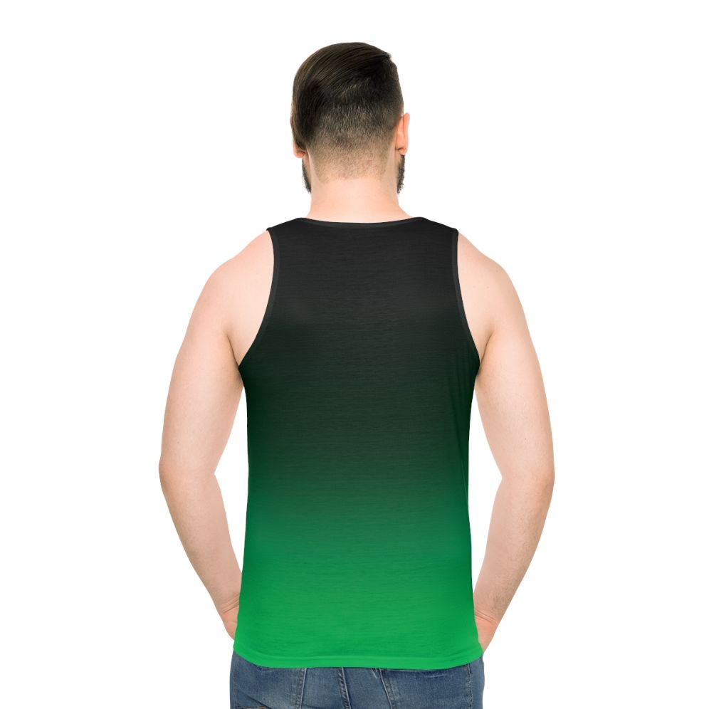 Ombre green minimalist unisex tank top