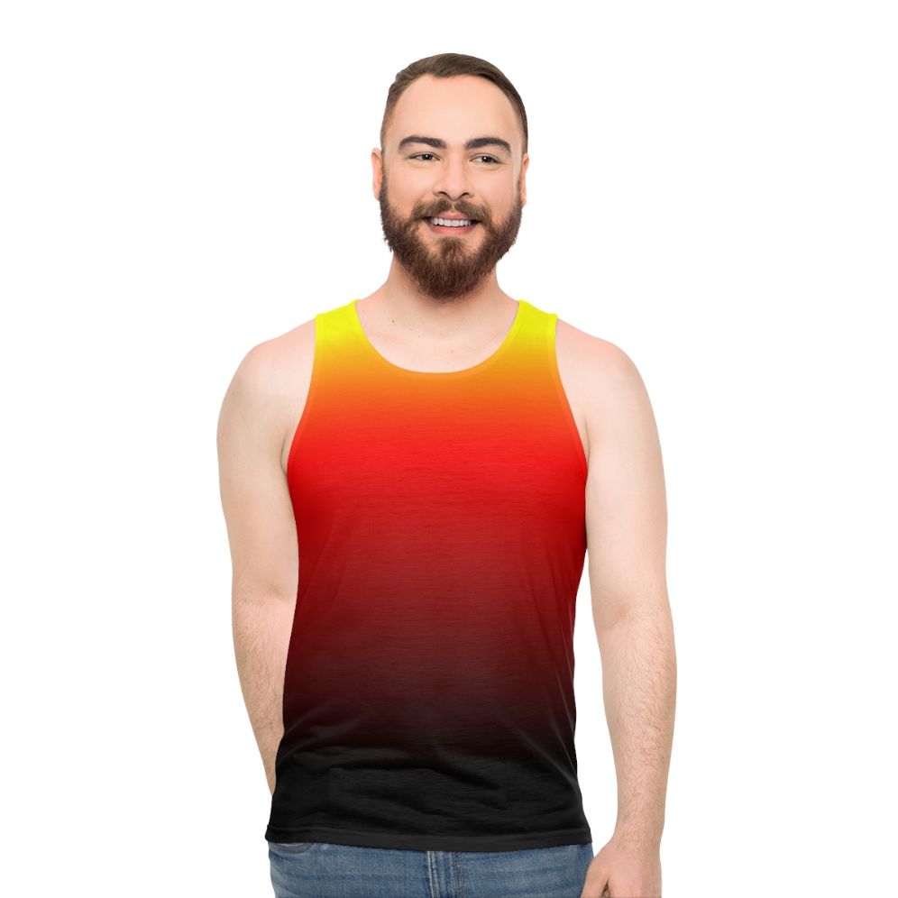 Ombre sunset unisex tank top