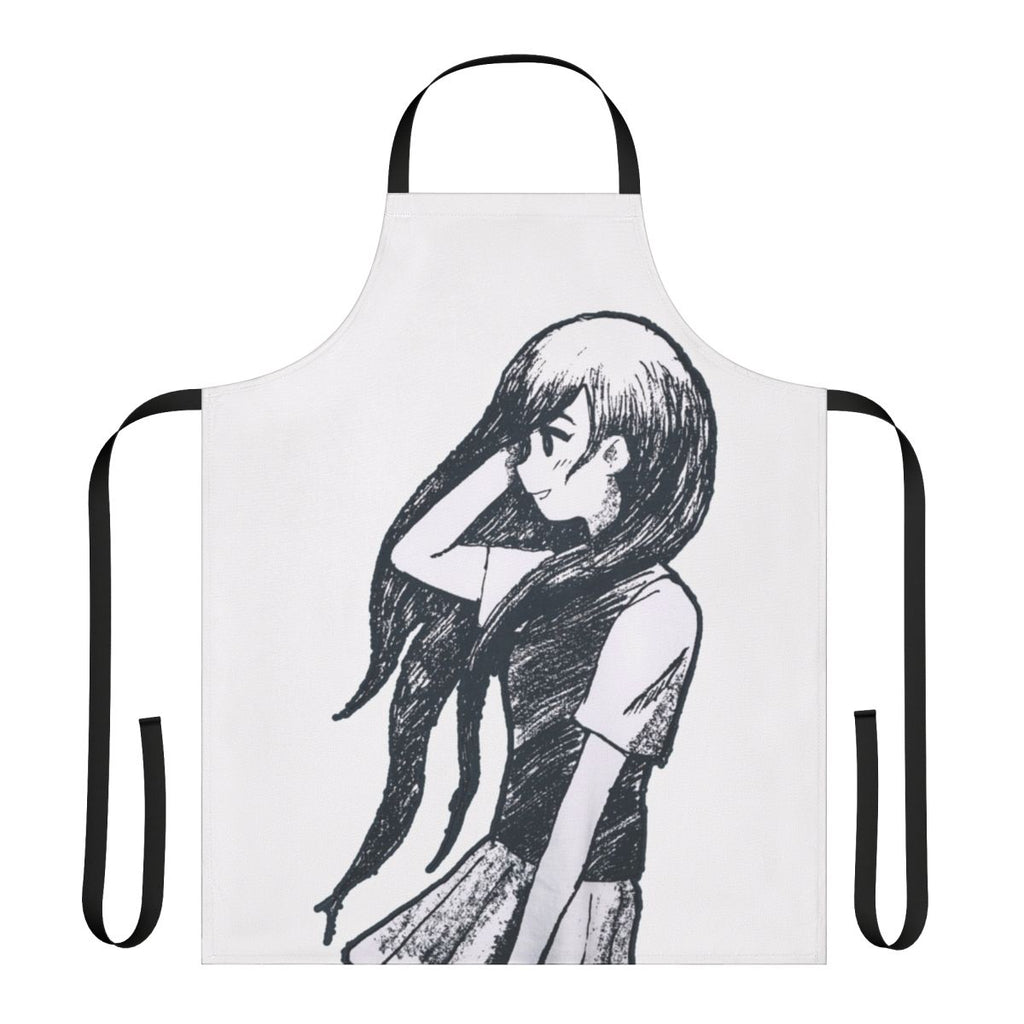 Vibrant blue and yellow Omori-themed apron with character imagery
