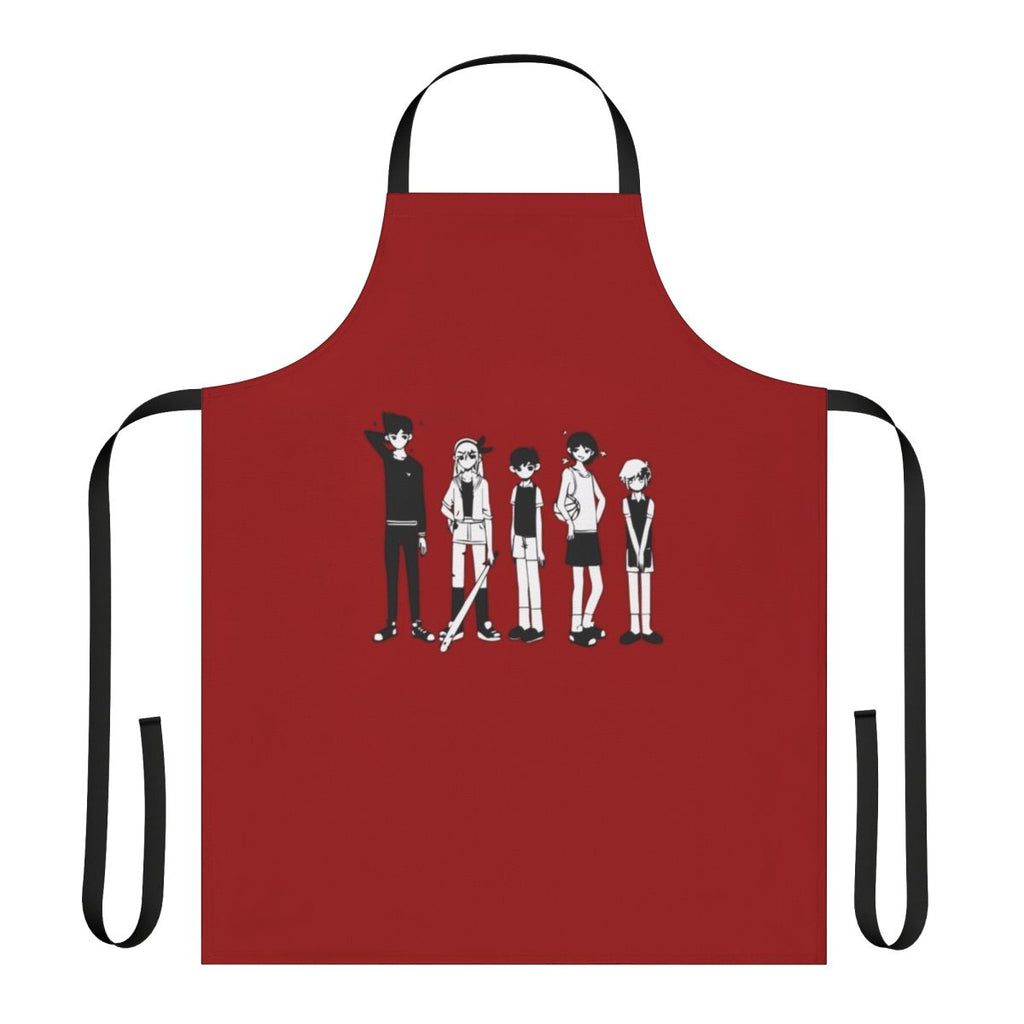 Omori Inspired Black and White Apron - High-Quality Merchandise for Omori Fans