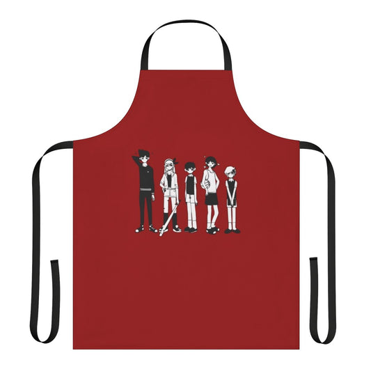 Omori Inspired Black and White Apron - High-Quality Merchandise for Omori Fans