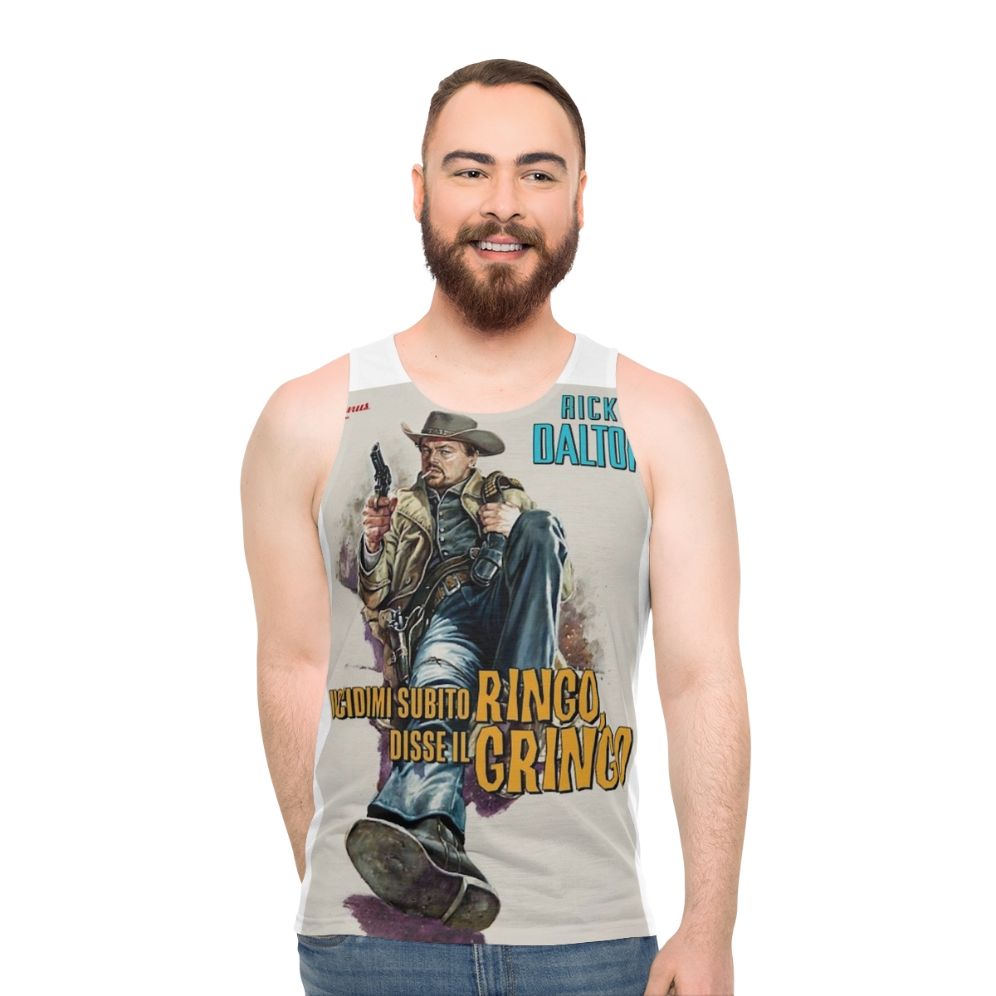 Once Upon A Time In Hollywood Unisex Tank Top with Tarantino, DiCaprio, Pulp Fiction Style