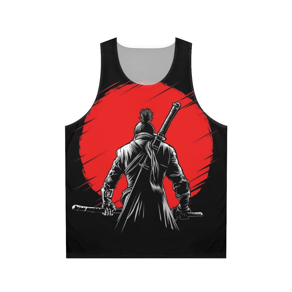 One Armed Wolf Red Sun Unisex Tank Top