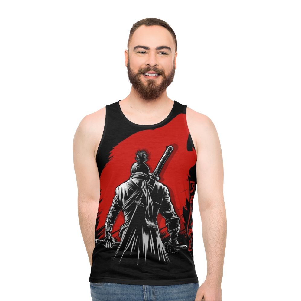 One armed wolf sekiro inspired unisex tank top