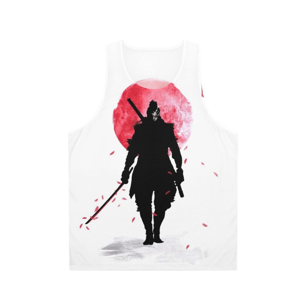 One Armed Wolf Unisex Tank Top with Samurai and Japanese Inspired Design