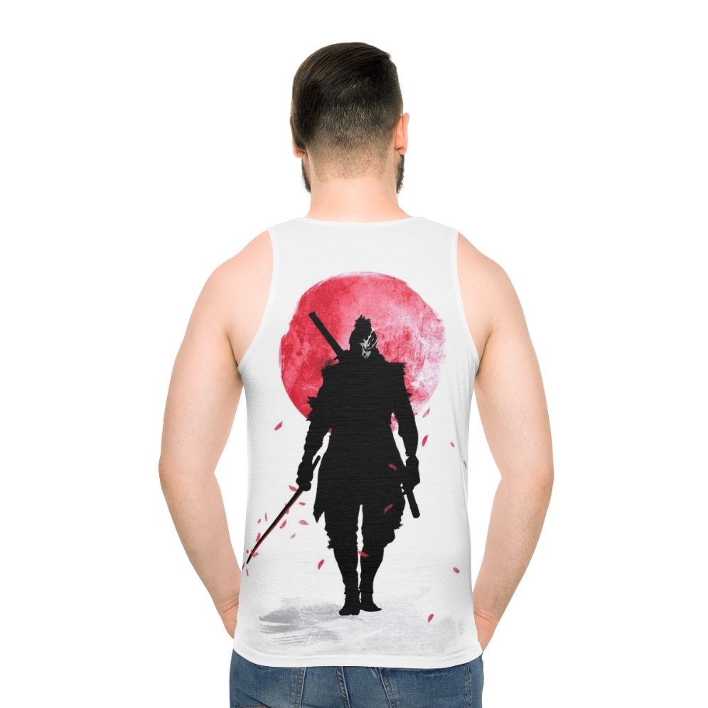 One Armed Wolf Unisex Tank Top with Samurai and Japanese Inspired Design