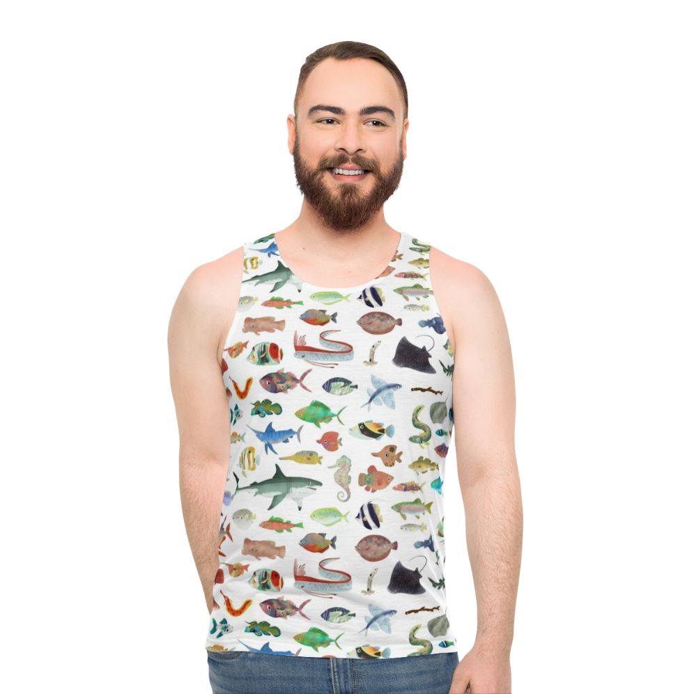 One Hundred Fish Unisex Tank Top