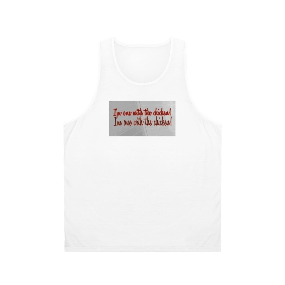 One With The Chicken Unisex Tank Top Featuring Chris Farley