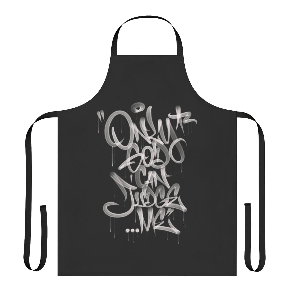 "Only God Can Judge Me" rap-inspired apron featuring 2pac, Tupac, and hip hop design elements