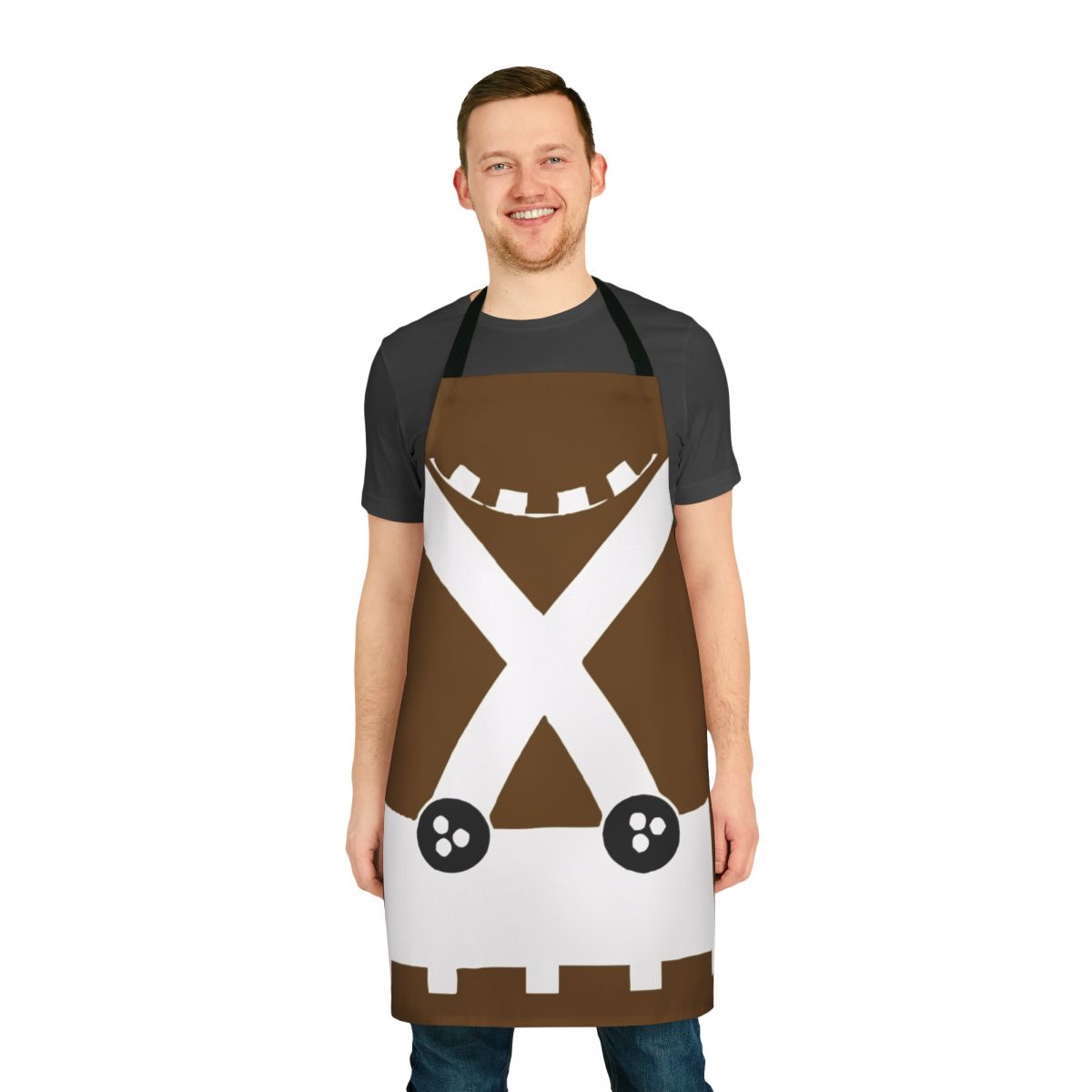 Oompa Loompa inspired apron with bold stripes and whimsical design