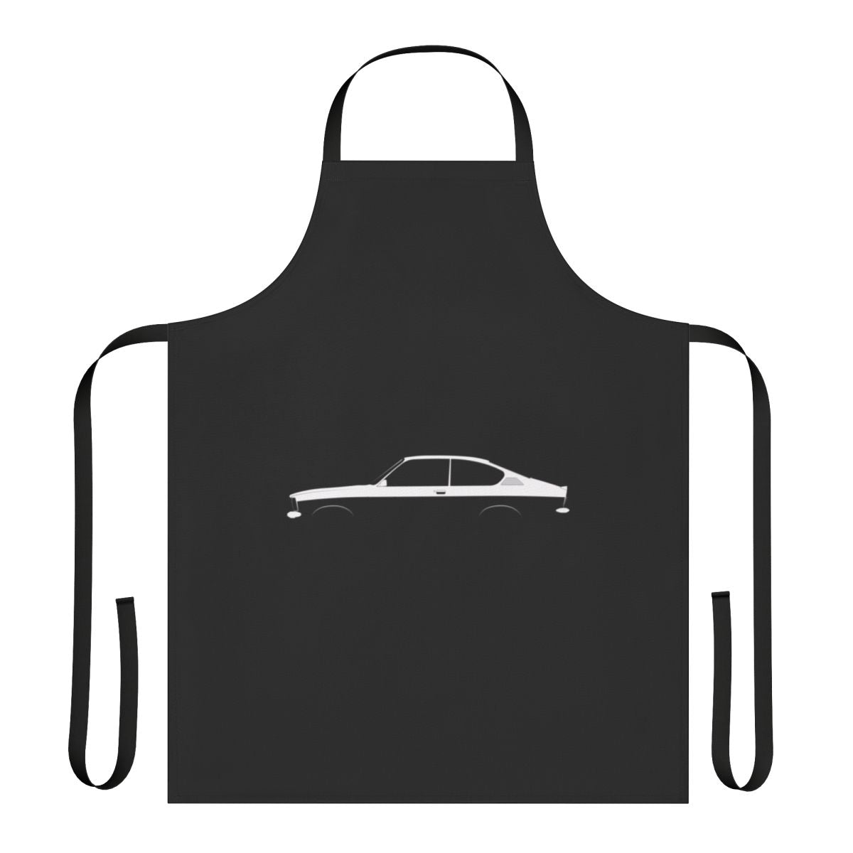 Opel Kadett GTE sports car silhouette outline design on an apron