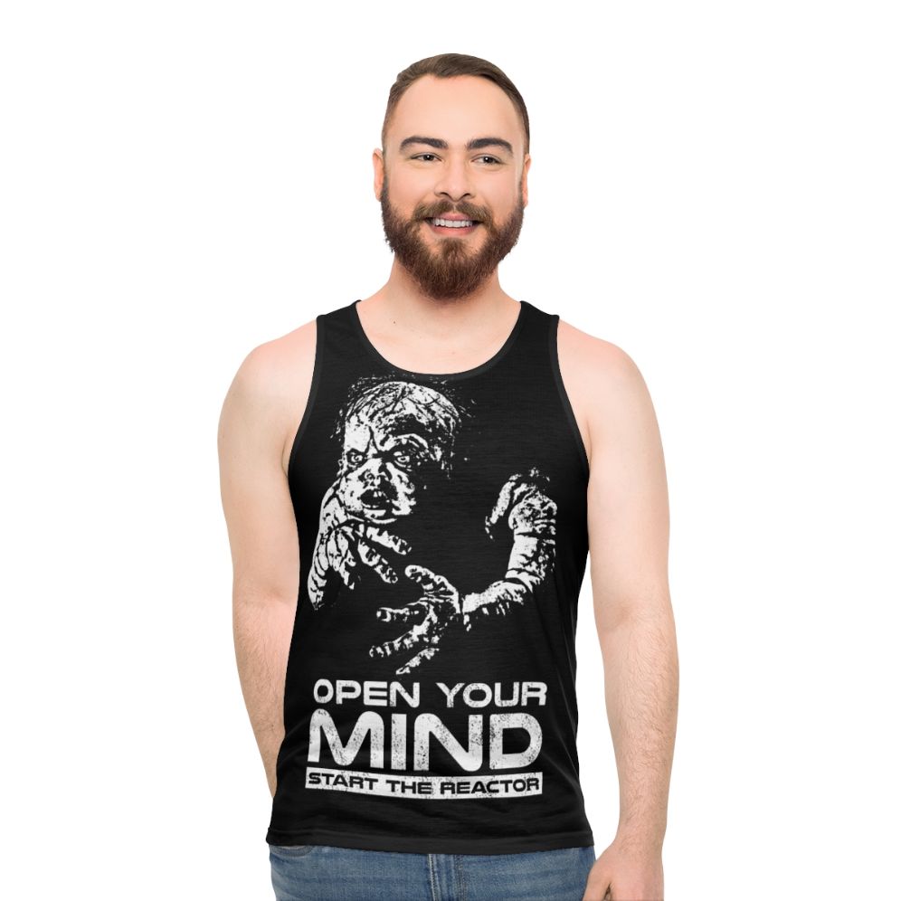 Unisex "Open Your Mind" tank top inspired by 90s sci-fi movies